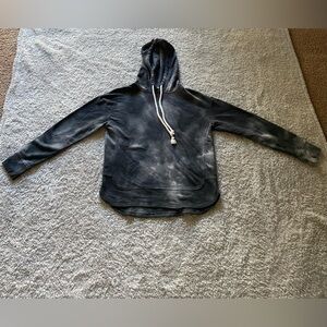 Women’s Navy Blue Tie-Dye Hoodie Sweater